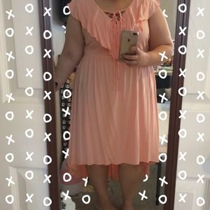Torrid Pink high-low dress